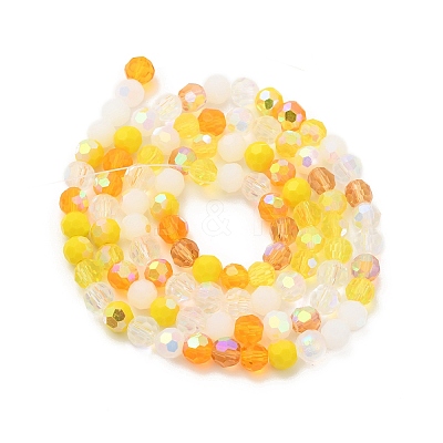 Electroplate Glass Beads Strands EGLA-P048-A07-1