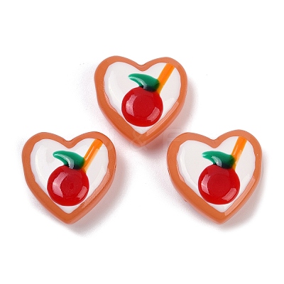 Handmade Heart Lampwork Beads Strands LAMP-P069-04B-04-1