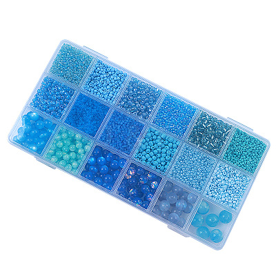 DIY 18 Style Resin & Acrylic Beads Jewelry Making Finding Kit DIY-NB0012-04D-1