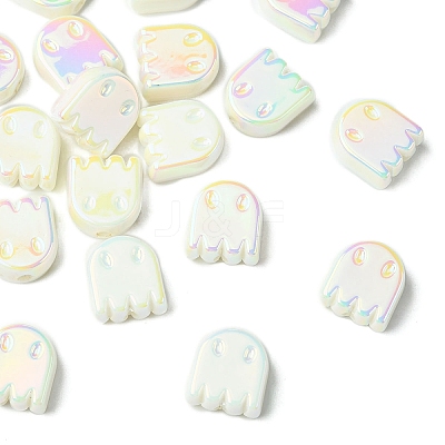 20Pcs UV Plating Acrylic Beads OACR-YW0005-01A-1