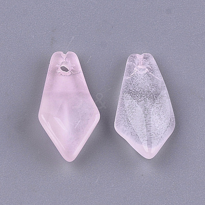 Transparent Spray Painted Glass Pendants LS-X-GLAA-S183-21B-01-1
