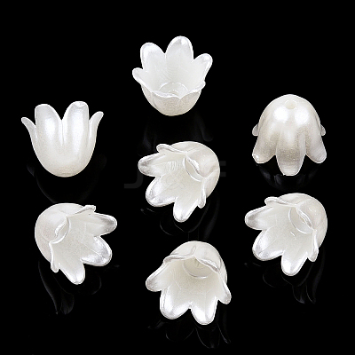 Spray Paint ABS Plastic Imitation Pearl Beads MACR-N013-001F-1