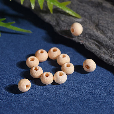 Unfinished Natural Wood Beads WOOD-PH0001-09A-1