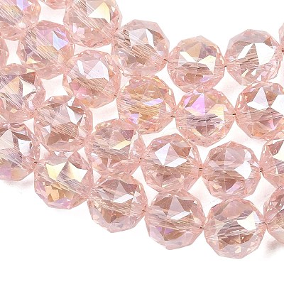 Transparent Electroplate Glass Beads Strands EGLA-N002-34C-B06-1