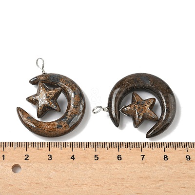 Natural Bronzite Pendants G-Z086-01P-13-1