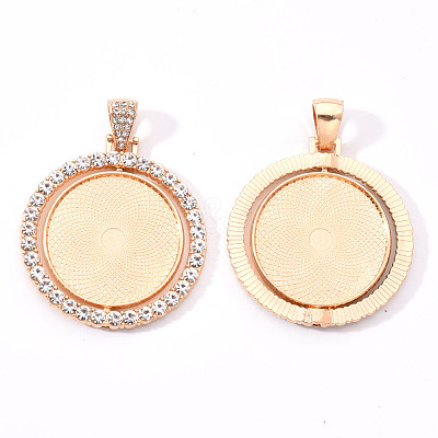 Alloy Pendant Cabochon Settings PALLOY-S107-005KC-RS-1