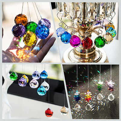 Teardrop Transparent K9 Glass Pendants GLAA-SP0001-22-1