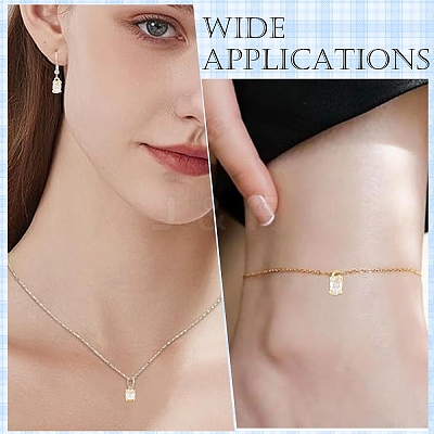 10Pcs 2 Styles Brass Micro Pave Clear Cubic Zirconia Charms KK-YW0004-36-1