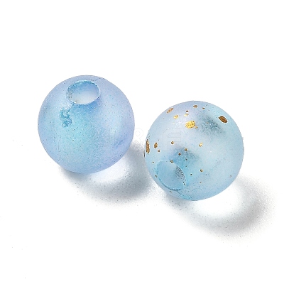 Frosted Transparent Acrylic Beads X1-OACR-F013-13D-1