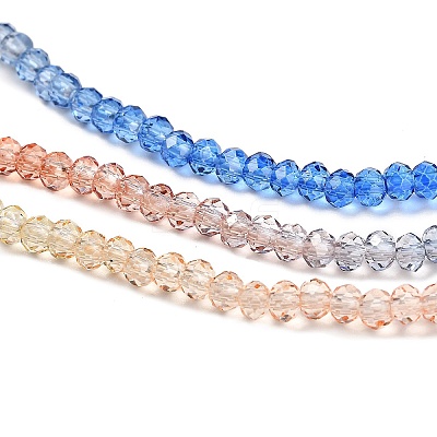 Transparent Painted Glass Beads Strands X1-DGLA-A034-T1mm-A02-1