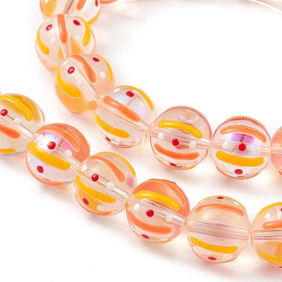 Transparent Glass Beads Strands LAMP-F029-01D-1