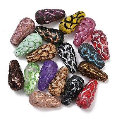 Czech Pressed Glass Beads GLAA-I061-03-1