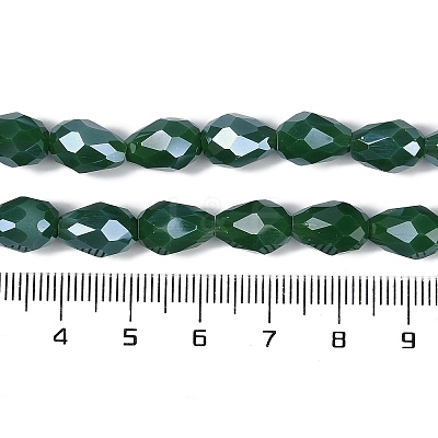 Opaque Solid Color Electroplate Glass Beads Strands EGLA-N013-P8mm-B04-1