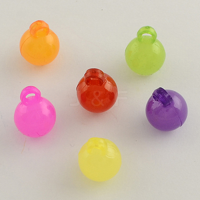 Imitation Jelly Acrylic Round Charms JACR-Q001-M01-1