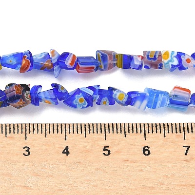 Handmade Millefiori Lampwork Beads Strands LAMP-P070-02A-06-1