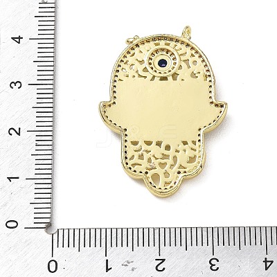 Brass Micro Pave Clear Cubic Zirconia Pendants CU-CBA6B6F-23G-A-1