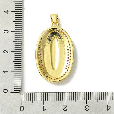 Real 18K Gold Plated Brass Micro Pave Cubic Zirconia Pendants KK-H472-17G-01-1