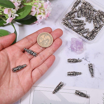 30Pcs Tibetan Style Alloy Dorje Vajra Beads FIND-CA0010-78-1