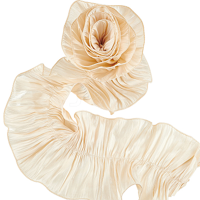 Polyester Pleated Ribbon OCOR-WH0088-13A-1