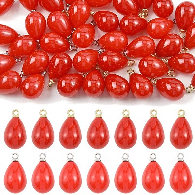 40Pcs 2 Colors ABS Plastic Pearl Pendants FIND-FS0005-19-1
