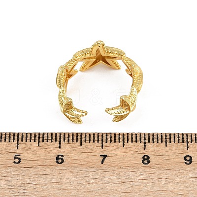 Brass Cuff Rings for Women RJEW-H256-17B-G-1