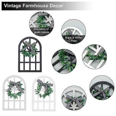 6Pcs 3 Colors Natural Wood Display Decorations HJEW-NB0001-16-1