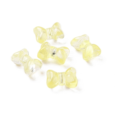 Transparent Spray Painted Glass Beads GLAA-I050-11I-1