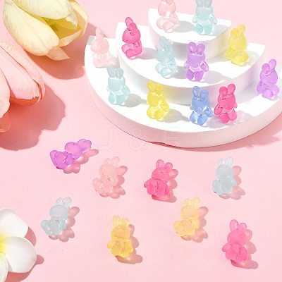 30Pcs Frosted Acrylic Beads MACR-YW0003-92-1