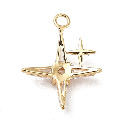 Brass Cubic Zirconia Pendants KK-M233-08G-A-1