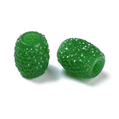 Opaque Resin European Jelly Colored Beads RESI-B025-02A-11-1