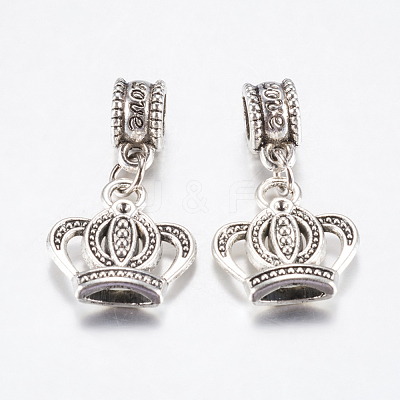 Tibetan Style Alloy European Dangle Charms PALLOY-F199-37AS-1