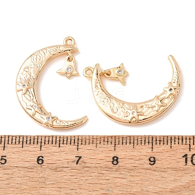Brass with Crystal Rhinestone Pendants RB-CBA35BD-01G-1