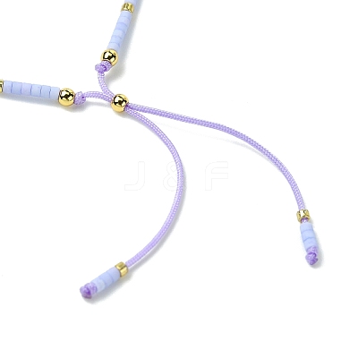 5Pcs Adjustable Glass Cylinder Seed Beads Slider Bracelet Sets BJEW-JB11455-1