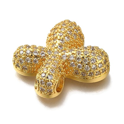 Brass with Cubic Zirconia Pendants KK-Q818-02X-G-1