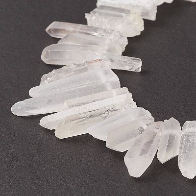 Natural Quartz Crystal Pointed Beads Strands G-L484-03-1