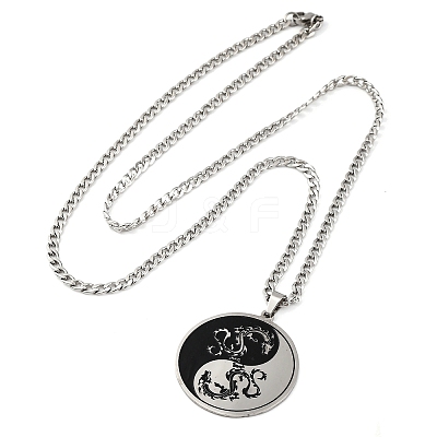 201 Stainless Steel Pendant Necklaces NJEW-C066-07P-1