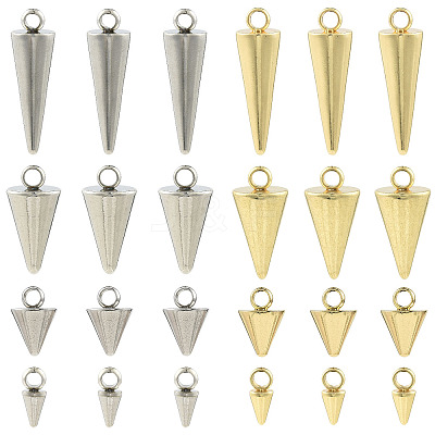 24Pcs 8 Styles 304 Stainless Steel Pendants STAS-FS0002-25B-1