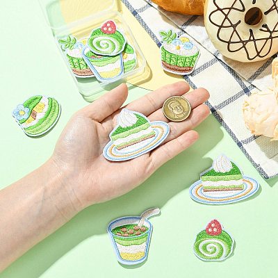 10Pcs 5 Styles Computerized Embroidery Cloth Iron On/Sew On Patches DIY-CJ0003-18-1