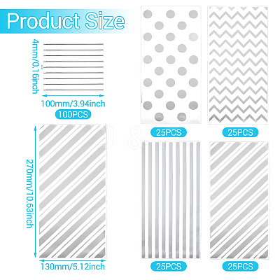 4 Styles OPP Cellophane Candy Storage Bags Sets ABAG-TAC0013-20A-03-1