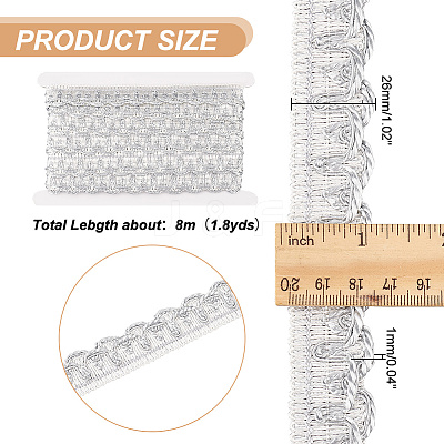 8M Polyester Curtain Lace Trimmer Ribbon DIY-NB0008-30C-1