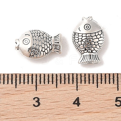 Tibetan Style Zinc Alloy Fish Beads TIBEB-R061-097-1