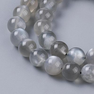 Natural Grey Moonstone Beads Strands G-F632-29-02-1