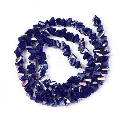 Electroplate Opaque Glass Beads Strands GLAA-N022-4mm-20-1