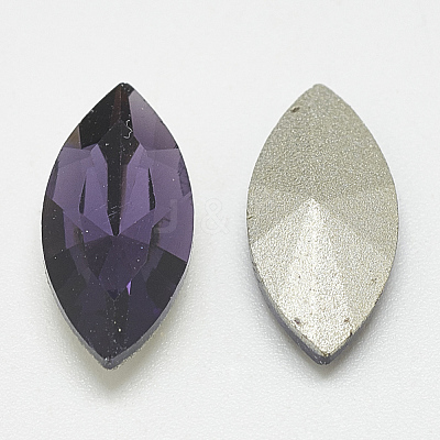 Pointed Back Glass Rhinestone Cabochons RGLA-T083-9x18mm-16-1