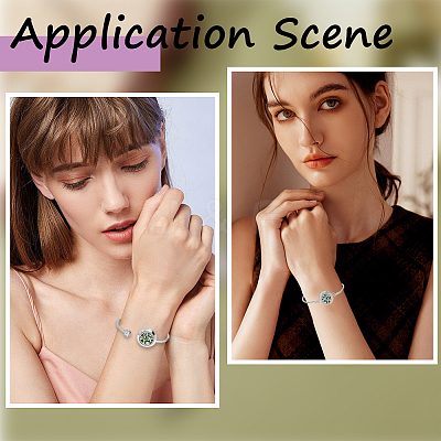 1Pc Stainless Steel Open Cuff Bangles BJEW-SC0001-55B-1