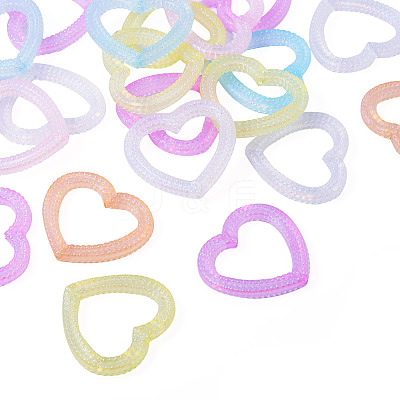 20Pcs Luminous Acrylic Bead Frame OACR-TA0003-04-1