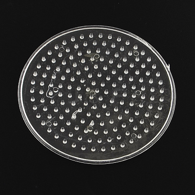 Flat Round ABC Plastic Pegboards Used for 5x5mm DIY Fuse Beads DIY-YW0008-18-1
