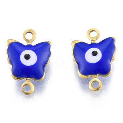 304 Stainless Steel Enamel Connector Charms STAS-N092-173-1