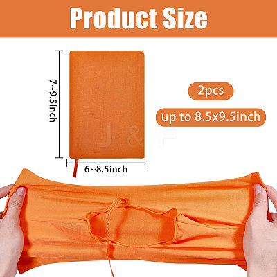 Elastic Cloth Book Cover AJEW-WH0696-009B-1