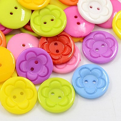 Acrylic Sewing Buttons for Clothes Design X-BUTT-E083-C-M-1